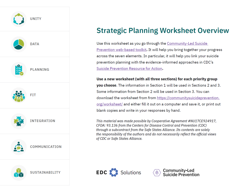 Strategic Planning Worksheet