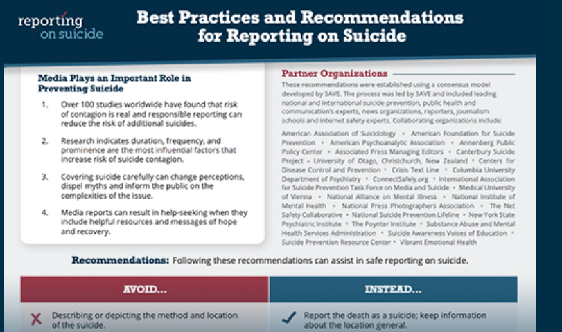 Reporting on Suicide